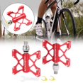 thumbnail image 4 of Bike Flat Platform Pedals 14mm Thread Sealed Bearings Components for BMX Red, 4 of 8