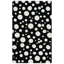 SAFAVIEH Cambridge Talisha Dot-Print Area Rug, Black/Ivory, 3' x 5'