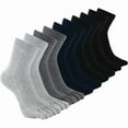thumbnail image 1 of 5 Pairs Toe Socks Men's Crew Neck Cotton Running Casu, 1 of 5