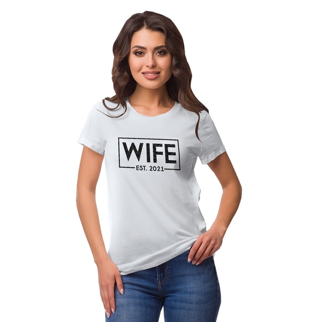 Inkdotpot T-Shirt Personnalisé pour Femmes, Top Annonce de Mariage