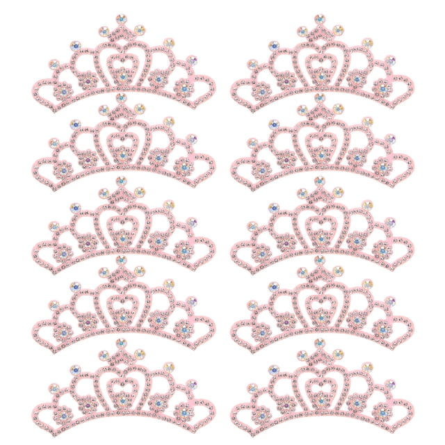 Clothing Decor, Clothes Patches 10PCS Crown Shaped For Shoes For Pillowcases For Coats For Pants 8.8x4.5cm Pink Flower Type