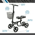 thumbnail image 5 of BodyMed Folding Knee Walker for Ankle & Foot Injuries – Portable, Lightweight Leg Injury Scooter for Adults – Wheeled Mobility Caddy for Orthopedic Injuries, 5 of 10