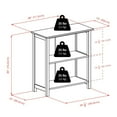 thumbnail image 3 of Winsome Étagère de rangement Milan à 2 sections, noyer - 94228, 3 of 9