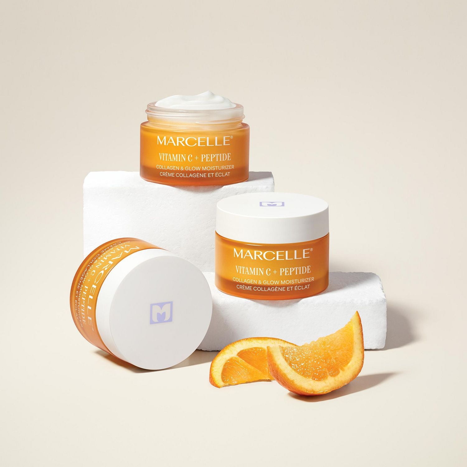 Marcelle Crème de jour et nuit collagène et éclat vitamine C + peptide, 50 ml