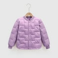 thumbnail image 2 of Toddler Baby Girls Boys Down Jacket Button Down Warm Winter Outerwear Kids Stand Collar Puffer Padded Quilted Snowsuits Coats, 2 of 7