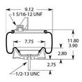 thumbnail image 2 of TORQUE Air Spring Bag for Kenworth Trucks (Replaces Firestone 9541, 9547, W01-358-9541, W01-358-9547, Kenworth C81-1004, C81-1005) (TR9541), 2 of 7