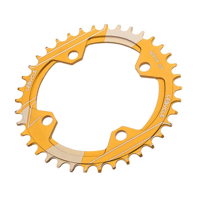 Narrow Wide Chainring, 104 BCD Single Round Bike Chainwheel, Chain Rings for Mountain Bike, Road Bike - 38T