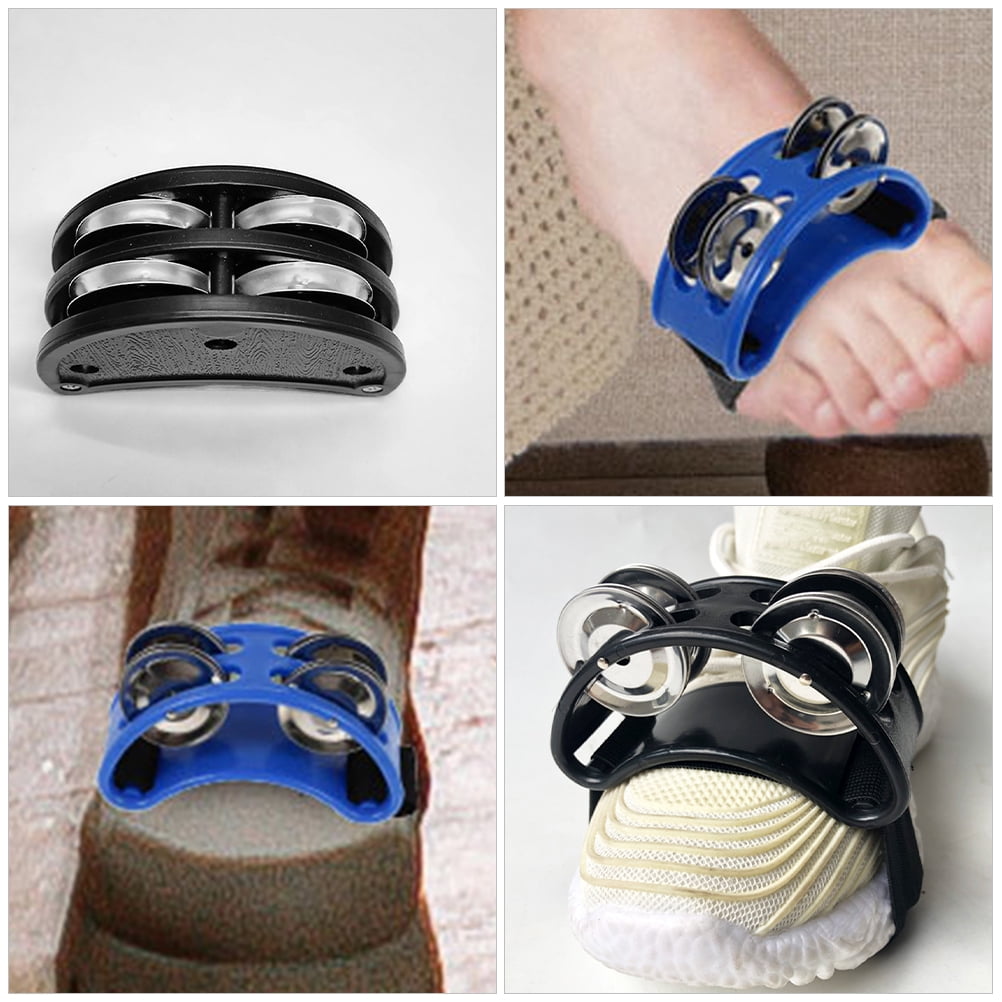 Raindrops 3-Pair Foot Tambourine Set - Percussion Instrument for , Stage , and Energetic Rhythm Play