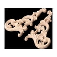 thumbnail image 4 of YESTUNE 1 Pair Wood Carved Corner Onlay Applique Frame Decor Furniture Unpainted Home, 4 of 12
