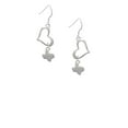 thumbnail image 2 of Delight Jewelry Silvertone Mini Texas Open Heart French Earrings, 2 of 4