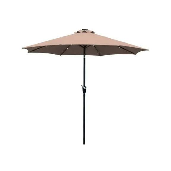 Four Seasons Courtyard 9’ Polyester Patio Market Umbrella with Steel Pole