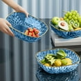 thumbnail image 3 of WRKEKC Clearance Diamond-Pattern Plastic Vegetable Tray - Drainable Kitchen Produce Basket (24x24x6.5cm), 3 of 7
