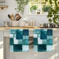 thumbnail image 4 of Abstract Geometric Kitchen Towels Set of 3, Vintage Minimalist Patchwork Art Teal Green Absorbent Dish Towels for Kitchen, Microfiber Hand Towel, Quick Drying Tea Towel for Cleaning Dishcloths, 4 of 7