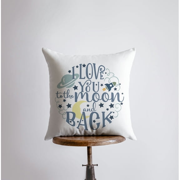 I love You to the Moon and Back | Pillow Cover | Home Decor | Throw Pillow | Valentines Day Gift for Her | Valentines Gift for Him
