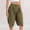 Green, variant on PWPSG Womens Elastic Waist Loose Casual Capris, Drawstring Waist with Adjustable Hem, Vintage Fabric for Streetwear Outfits Blue S