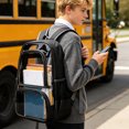 thumbnail image 6 of Clear Backpack for School 17 inch Large Heavy Duty Stadium Approved Clear Bookbag, See Through Transparent Backpacks for Travel College Work, 6 of 15