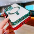 thumbnail image 2 of Best-selling Shockproof Waterproof Electroplated Craft Magnetic Transparent Mobile Phone Shells For iPhone 14 Plus Pro Max Cases, 2 of 4