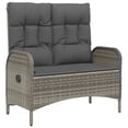 thumbnail image 5 of vidaXL 4 Piece Garden Dining Set with Cushions Grey Poly Rattan, 5 of 5