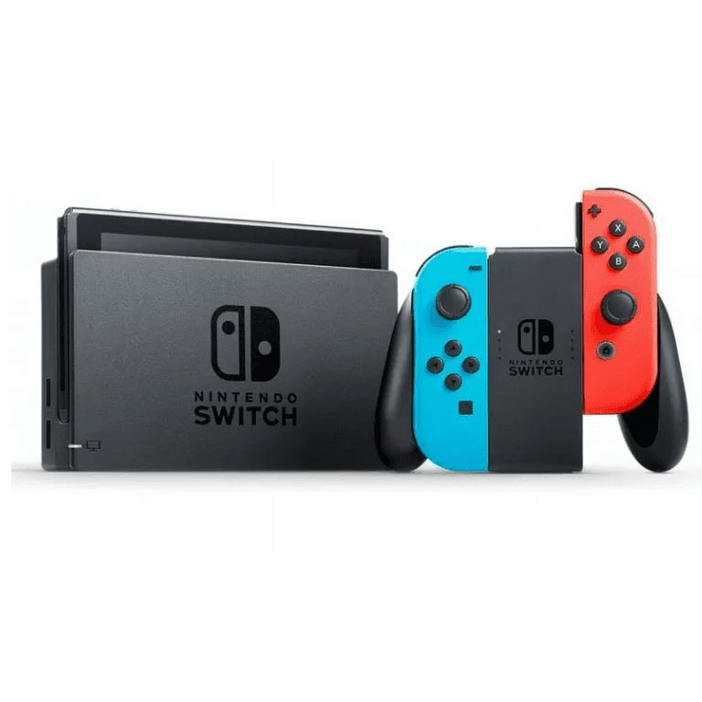 Nintendo Switch Console with Neon Blue and Red Joy Con Nintendo Switch Console with Neon Blue and Red Joy Con