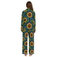 thumbnail image 3 of FORMRS Womens Pajama Set Long Sleeve Top and Pants with Pockets Soft Comfy Lounge Sleepwear, Sizes S-2XL, Blue Art Sunflowers, 3 of 7