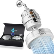AQUALUTIO HIGH PRESSURE Filtered Shower Head Set 15 Stage Shower Filter With Vitamin C and E, Removes Chlorine and Harmful Substances - Shower Head Filter High Output in Gift Box