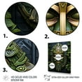 thumbnail image 3 of Designart "Ancestral Mask African" People Framed Wall Art - Global Green African Mask Entryway Framed Wall Art Print, 3 of 6