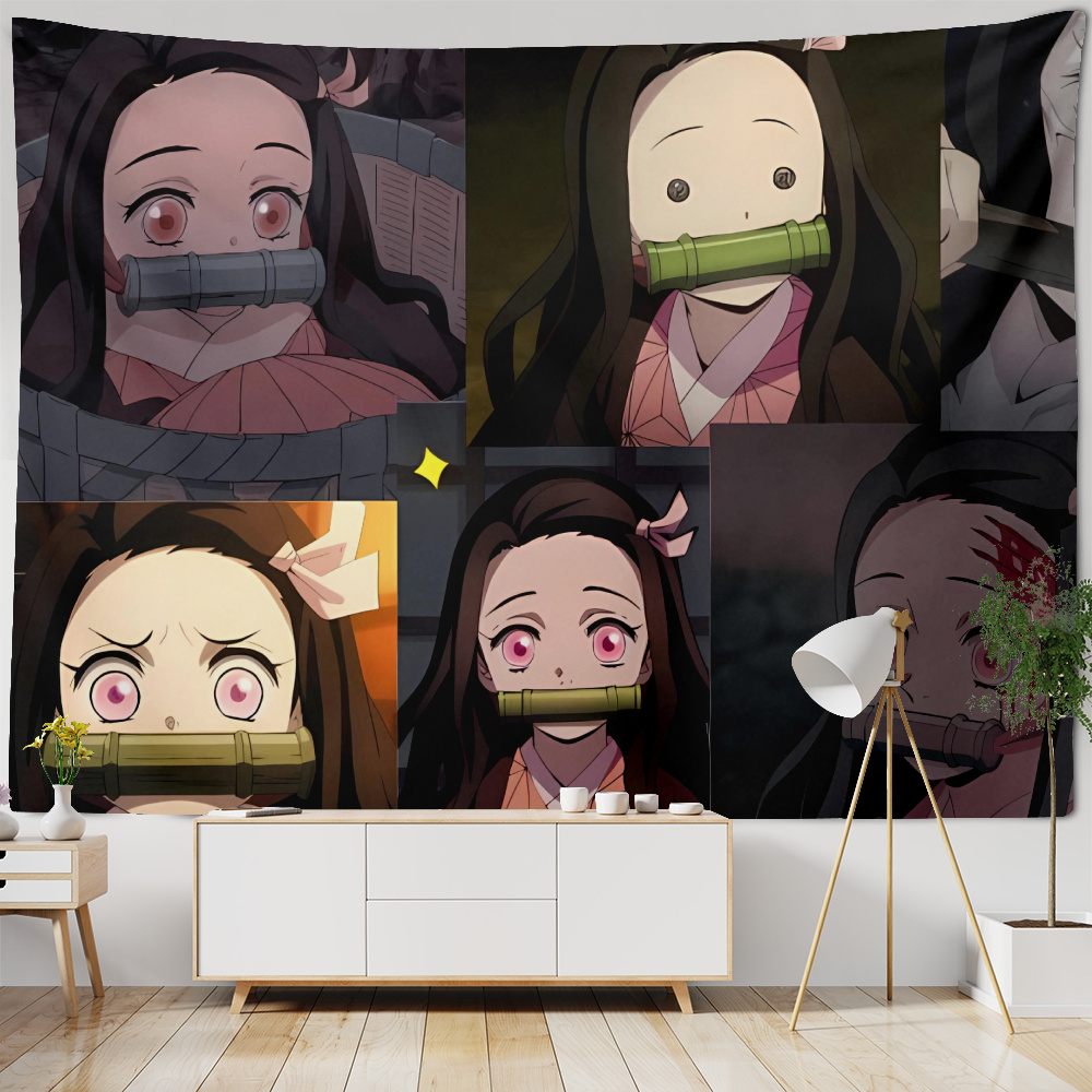 Demon Slayer Hanging Scroll Painting Printed Anime Cartoon Home Decor Wall  Poster Art Living Room Modern Decoration Gift