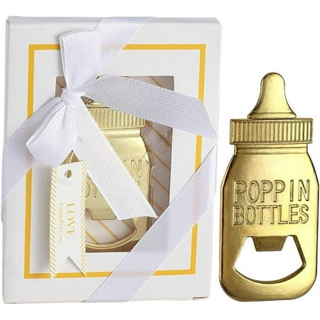

YFS 6 Pcs White Bottle Opener Baby Shower Return Gifts for Guest Rose Gold Feeding Bottle Opener Wedding Favors Super cute Party Favors Gift