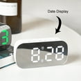 thumbnail image 3 of Tnobhg Digital Alarm Clock Mirror LED Adjustable Brightness Dual Alarms USB Charging Bedroom Minimalist Clock, 3 of 7