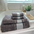 thumbnail image 3 of Kafthan  Textile Fishbone Turkish Cotton Bath Towels (Set of 2) - 59"L x 35"W x 0.5"H Dark Gray, 3 of 5