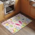 thumbnail image 2 of Happy Easter Entryway Rug 2'x3'&nbsp; Non Slip Front Door Mats, Spring Farmhouse Bunny Eggs Flower Beige Entrance Rugs Indoor Outdoor Carpet, Washable Floor Mats Small Area Rug for Bedroom Kitchen, 2 of 8