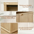 thumbnail image 3 of Fluted Buffet Sideboard Cabinet, 55" Accent Sideboard Buffet Cabinet with Storage, Credenza Sideboard Storage Cabinet W/4 Doors & Shelves for Kitchen, 3 of 8
