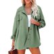 thumbnail image 1 of Cárdigan Camisa Manga Larga Solapa Bolsillo Botón Color Puro Casual Moda Top para Mujer Verde L, 1 of 5