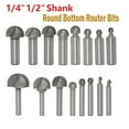 thumbnail image 2 of BUYISI 1/2" 1/4" Shank 2 Flute Round Bottom Router Bits Milling Cutter For Woodwork 1/4*1/2, 2 of 6