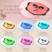 Red Light Therapy Mask for Face, Rechargeable LED Photon Face Mask for Face, Skin Tightening & Radiant Glow, Professional Home Skincare Device Black