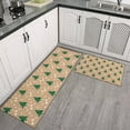 thumbnail image 2 of Brown Christmas Tree Pattern Kitchen Rugs Sets Of 2,Anti Fatigue Kitchen Mat Rugs Non Slip Washable,Decorative Kitchen Floor Mats for Kitchen,Sink,Laundry,17"x30"+17"x47", 2 of 7