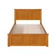 thumbnail image 3 of Solid Wood Platform Bed with FootboardStorage Drawers - Full Size Bed Frame, 3 of 6