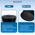 thumbnail image 6 of Plexon 20 Gallon Metal Trash Can with Lid Outdoor Large Garbage Can Decorative Trash Can Heavy Duty Powder Coated Metal Bucket with Lid for Garage Workshop Storage Farmhouse, Black, 6 of 9