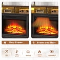 thumbnail image 5 of Fireplace TV Stand with 24" Fireplace for TVs up to 65 inches, UHOMEPRO Modern Electric Fireplace TV Stand Entertainment Center with Virtual Flame for Living Room or Bedroom, Black&Brown, 5 of 10