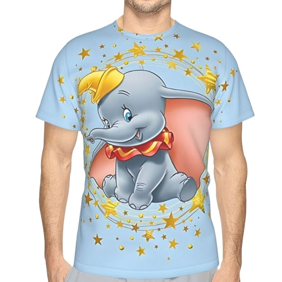 Unisex Adult Dumbo T-Shirts, 3D Graphic Novelty Shirts Crewneck Short Sleeve Tees for Men Women