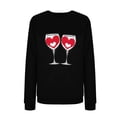 thumbnail image 6 of Inverlee Valentine's Day Sweatshirt Women Cute Love Heart Print Sweatshirts Oversized Pullover Sweater Tops Round Neck Holiday Valentine's Day Gifts, 6 of 6
