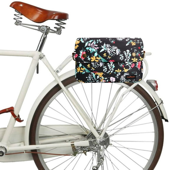 TOURBON Vintage Canvas Bicycle Handlebar Bag Bike Frame Storage Pouch Outdoor Cycling Accessories