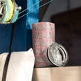 thumbnail image 3 of 20oz Tumblers Pink Christmas Tree Pattern Stainless Steel Vacuum Insulated Double Wall Travel Tumbler Cups Mug with Lid and Straw,Cleaning Brush for Cold & Hot Drinks, 3 of 7