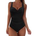 thumbnail image 2 of Gibobby Trajes de Baño Mujer Traje de baño de 1 pieza para mujer, traje de baño Sexy con realce, traje de baño de cintura alta, traje de baño de entrenam(Negro,G), 2 of 5