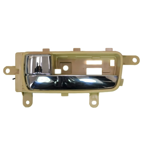 PT Auto Warehouse NI-2231ME-LH - Interior Inner Inside Door Handle, Chrome Lever with Beige Housing - Left Driver Side Fits select: 2007-2012 NISSAN SENTRA