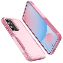 For Galaxy S24 FE 5G Case ,Sturdy Phone Case for Samsung Galaxy S24 FE 5G 6.7 inch ,Tiflook Shockproof Protection Heavy Duty Armor Hard Plastic & Rubber Rugged Bumper 2-in-1 Case Cover ( Pink )