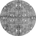 thumbnail image 1 of Ahgly Company Indoor Round Abstract Gray Modern Area Rugs, 5' Round, 1 of 4
