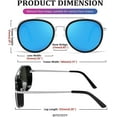 thumbnail image 4 of Gafas de sol punk de montura ancha redonda BR alta gama azul, 4 of 5