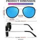 thumbnail image 4 of Nuevas gafas de sol punk de montura ancha redonda de alta gama para mujeres europeas y americanas para hombres (azul), 4 of 5