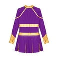 thumbnail image 4 of YONGHS Cheer Leader Costume for Girls Cheerleading Uniform Complete Outfit Halloween Dress Up Purple 10, 4 of 5
